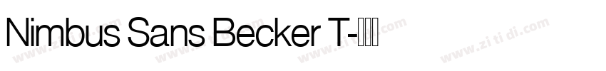 Nimbus Sans Becker T字体转换